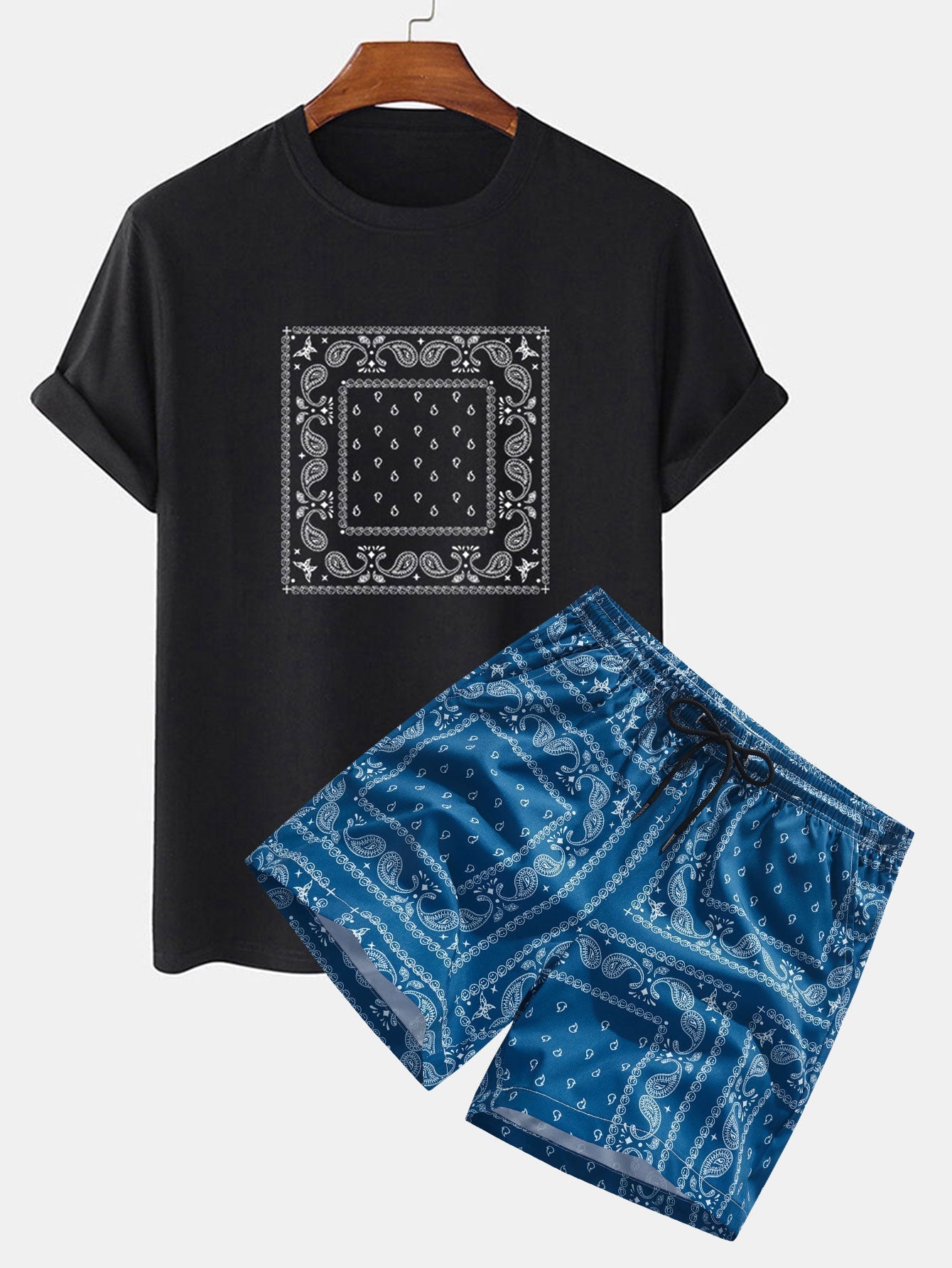 Paisley Print T-Shirt & Paisley Print Shorts