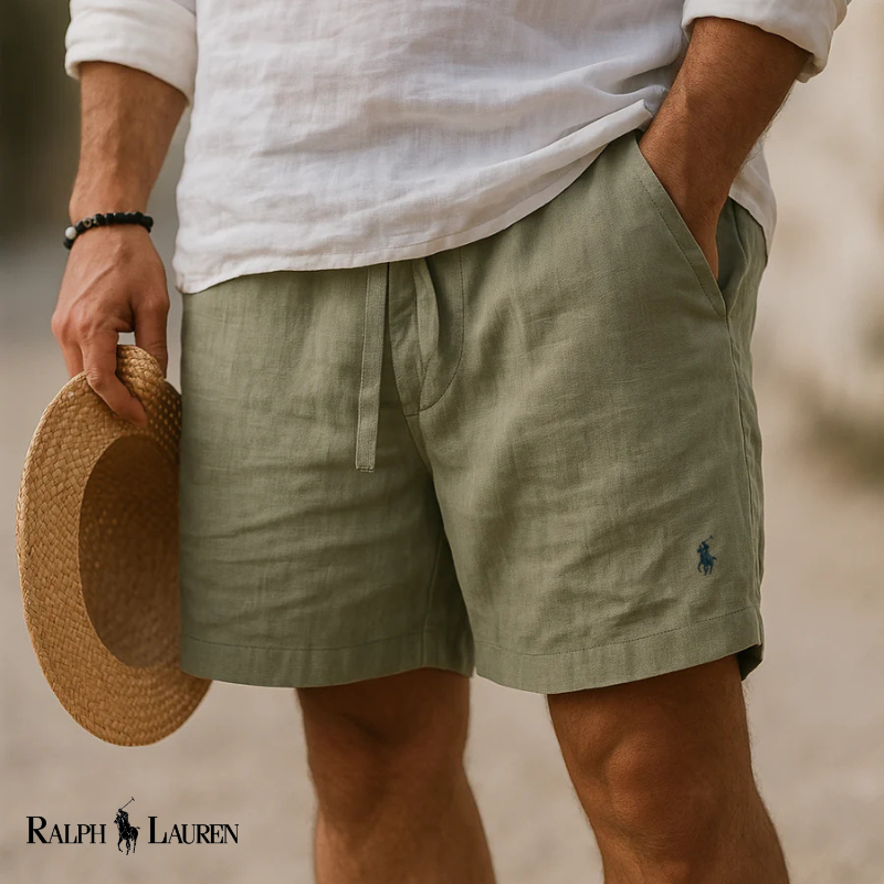 Ralph Lauren| Short Capri en Lin Héritage