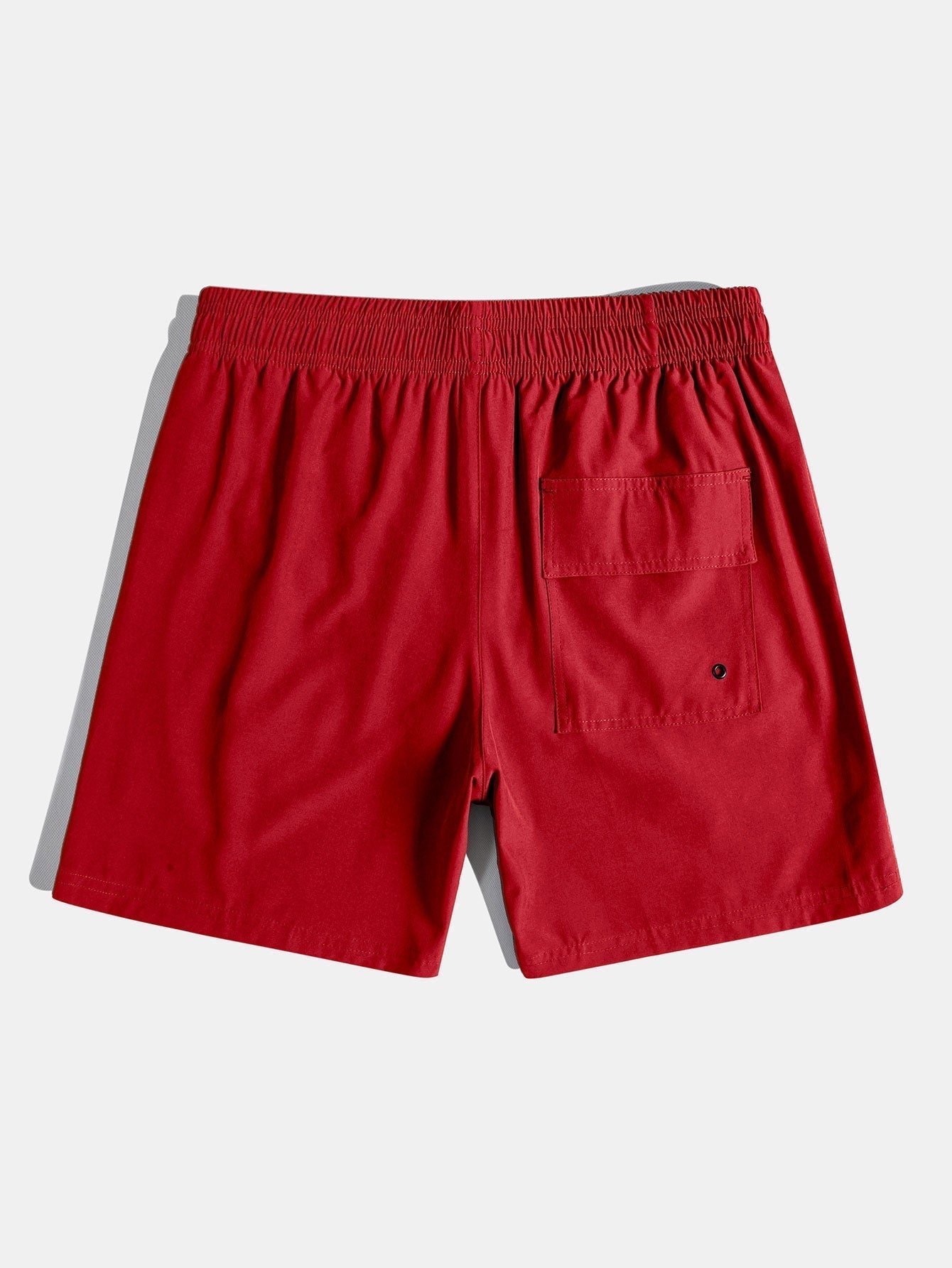 Colorful Striped Waffle Texture Cuban Shirt & Swim Shorts