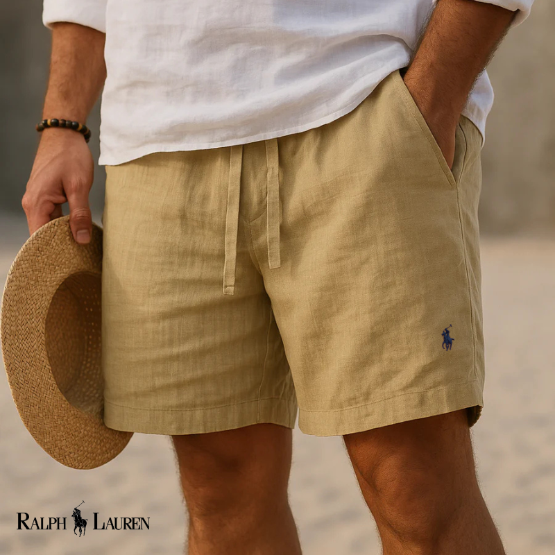 Ralph Lauren| Short Capri en Lin Héritage