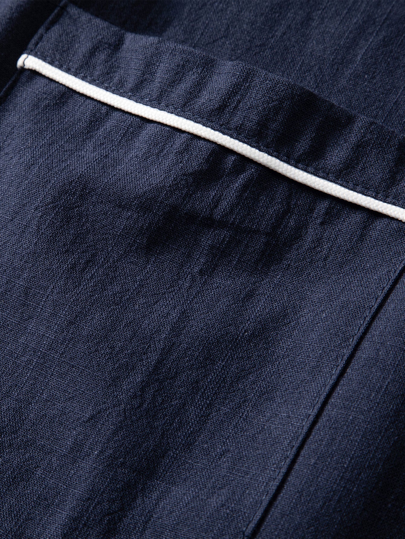 Linen Look Contrast Button Up Shirt & Straight Leg Linen Pants