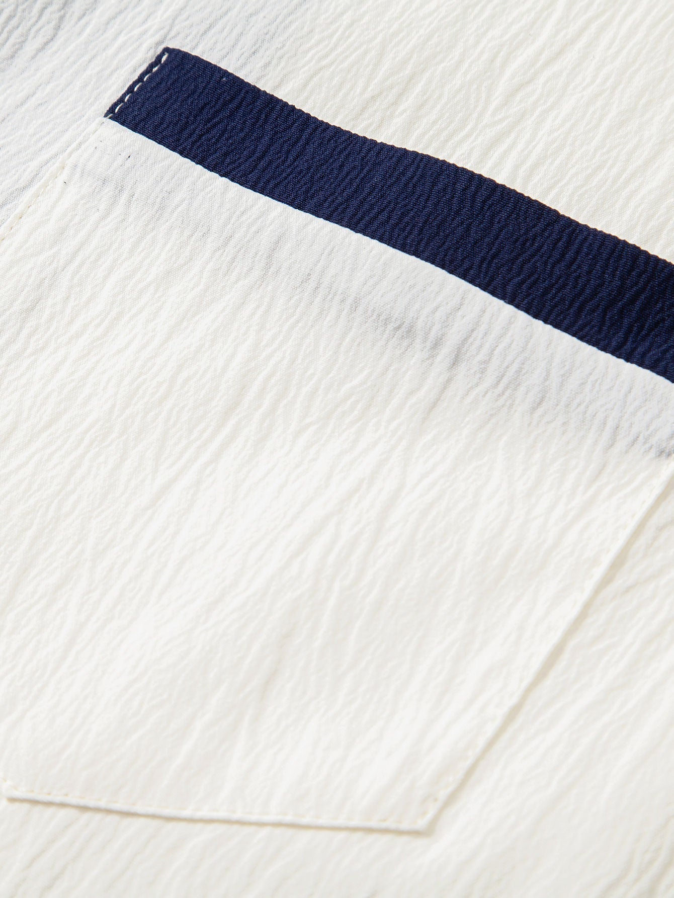 Textured Contrast Cuban Shirt & Straight Leg Pants