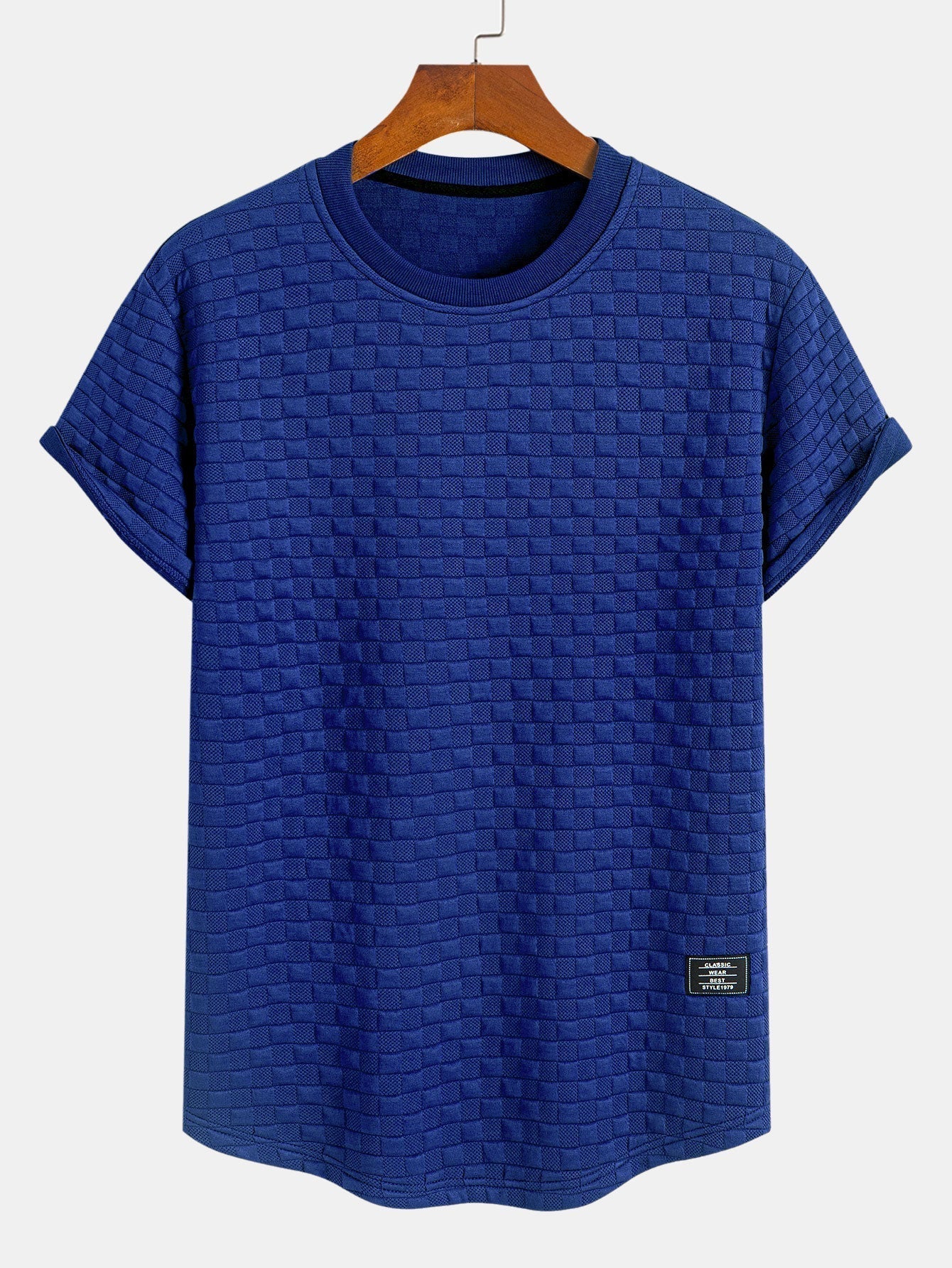 Checkerboard Jacquard Arc Hem T-Shirt & Checkerboard Jacquard Shorts