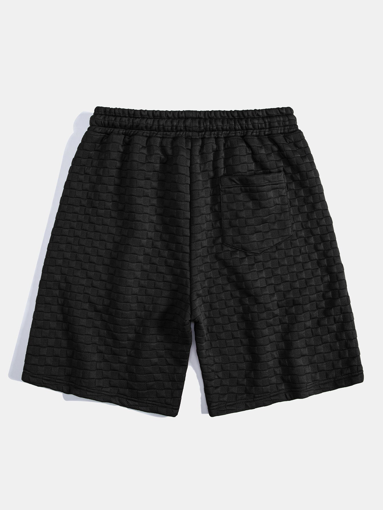 Checkerboard Stand Collar Shirt & Checkerboard Jacquard Shorts