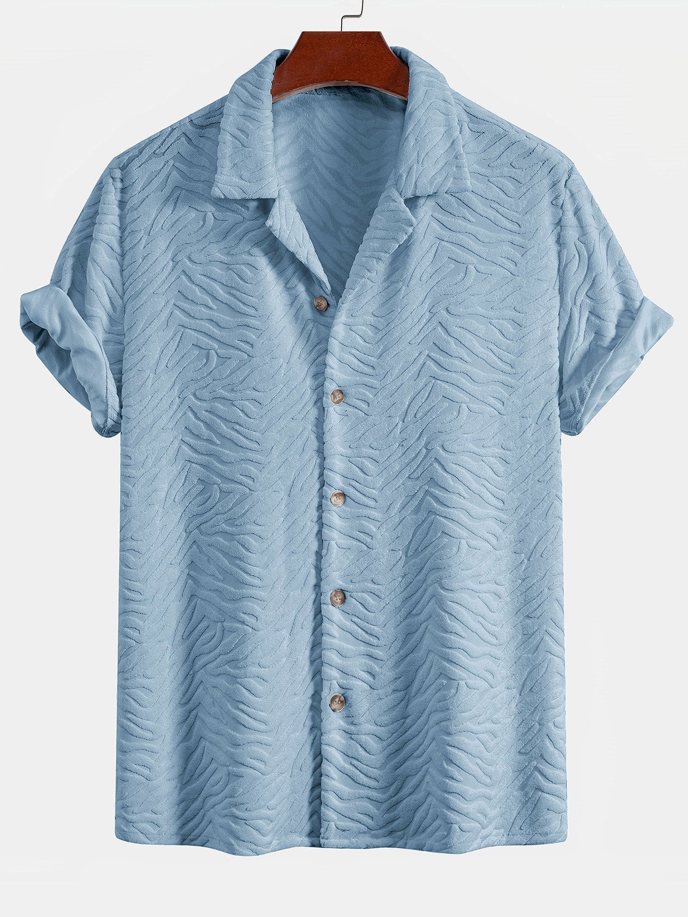 Animal Texture Terry Cuban Shirt & Straight Leg Linen Pants