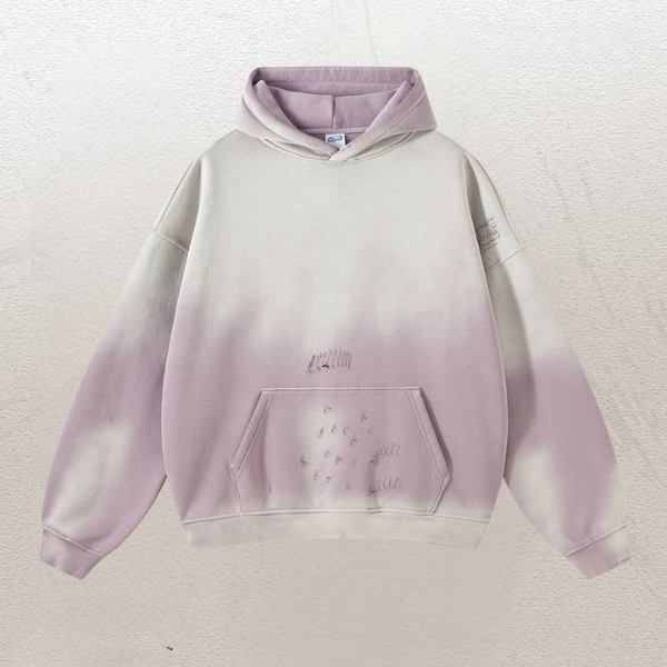 Luster® Unisex Distressed Hoodie