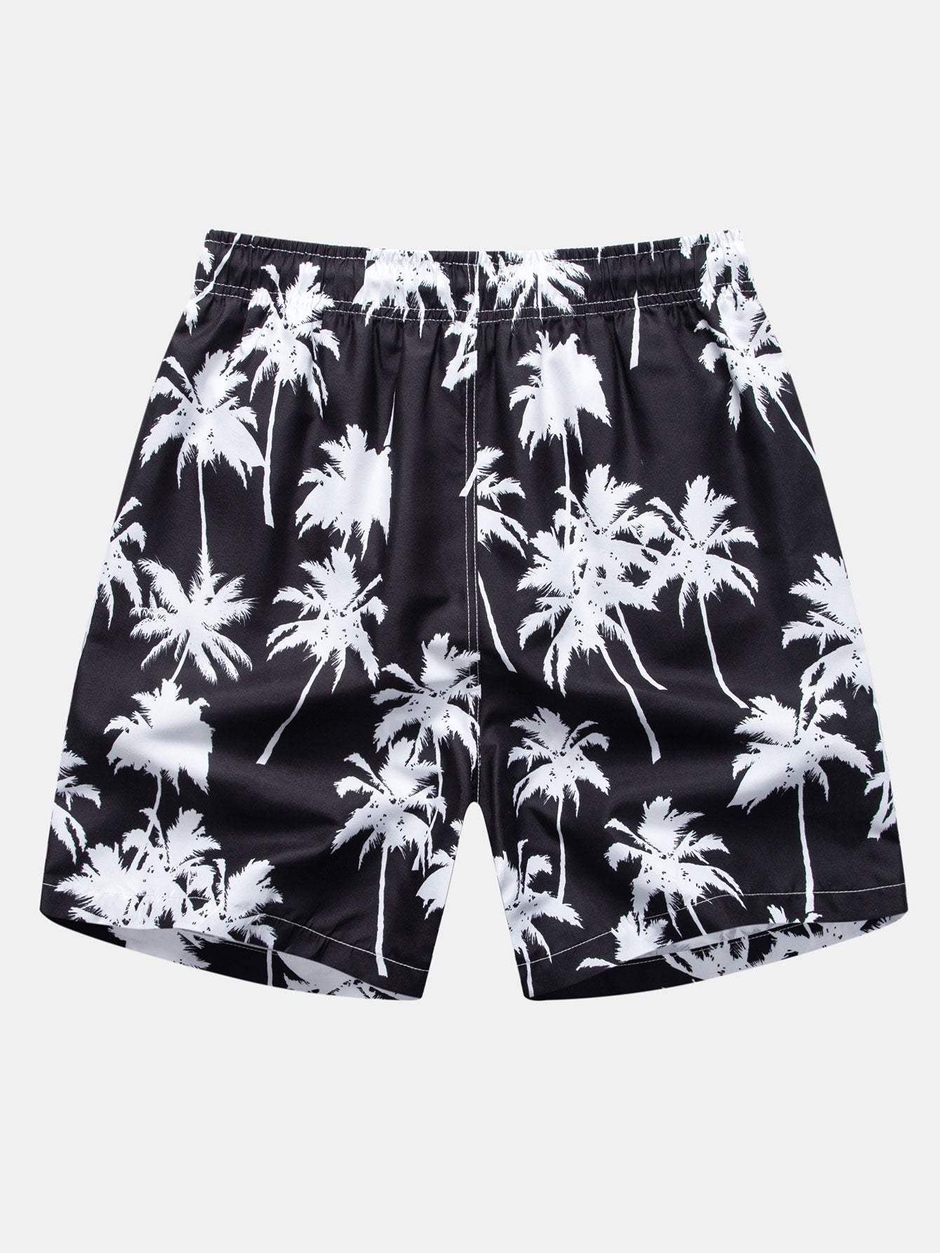 Regular Fit California Palm Tree Print Cotton T-Shirt & Palm Tree Print Swim Shorts