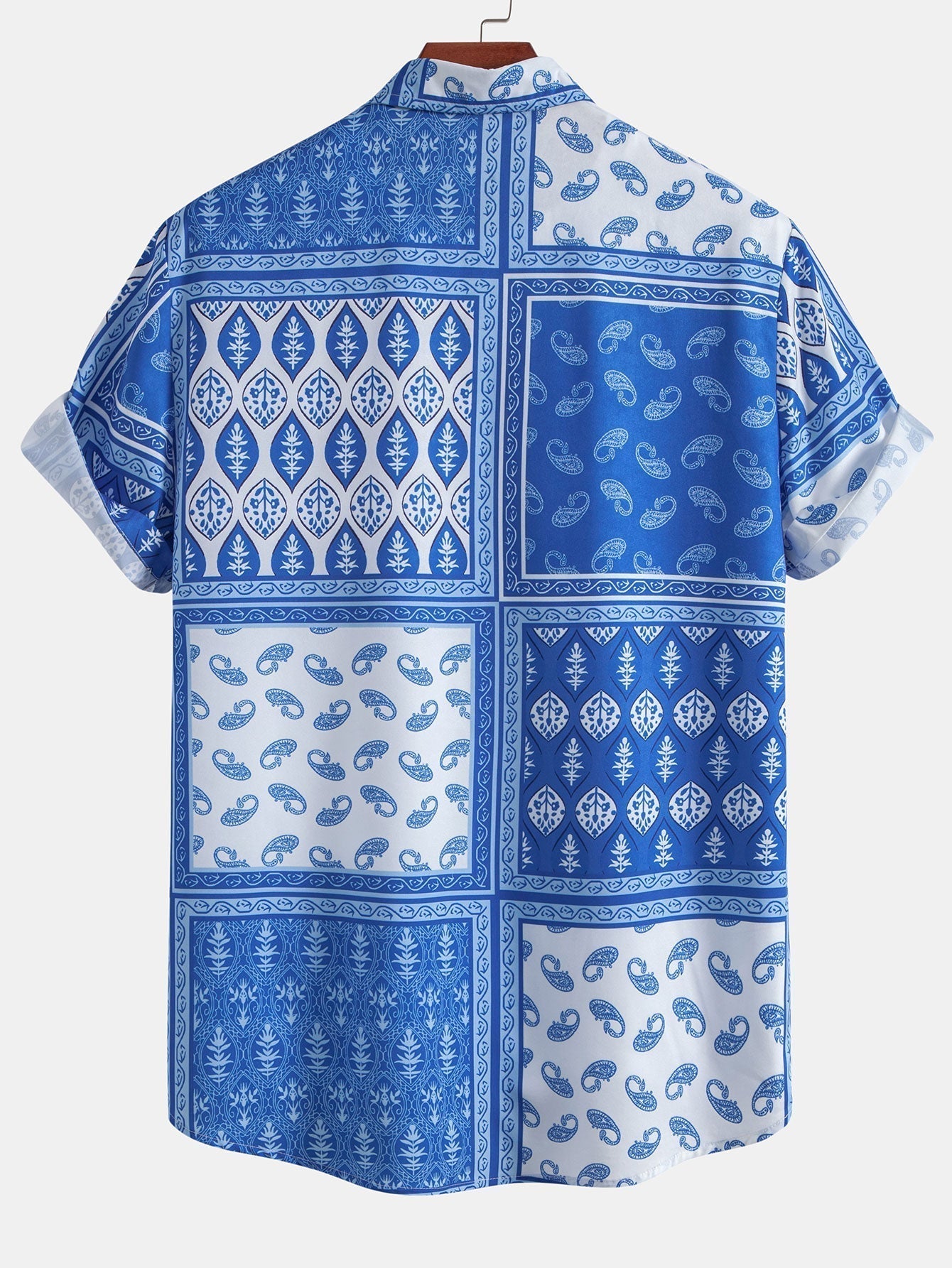 Paisley Border Button Up Shirt & Swim Shorts