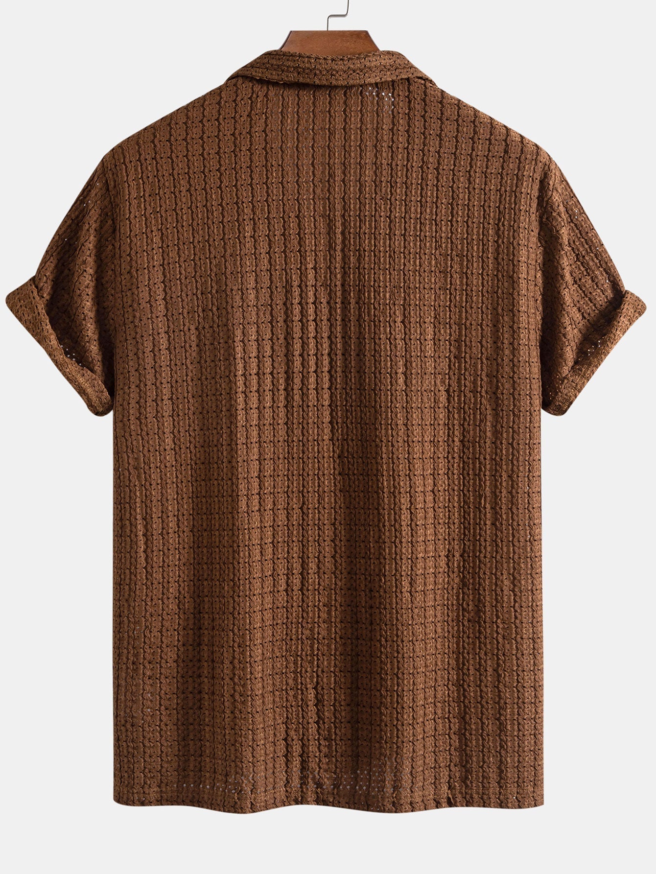 Texture Jacquard Cuban Shirt & Straight Leg Linen Pants