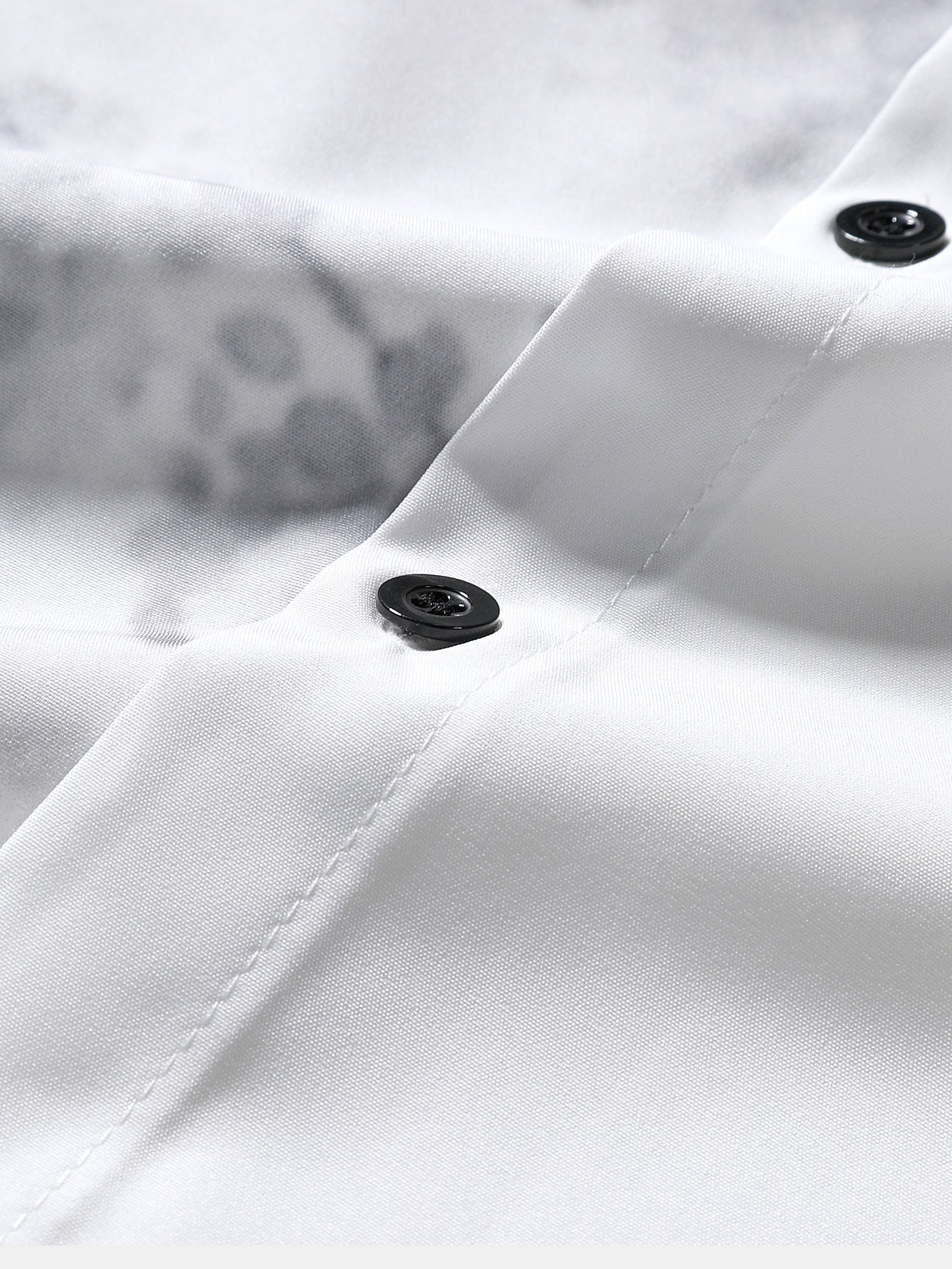 Traditional Oriental Ink Painting Print Stand Collar Shirt & Drawstring Swim Shorts