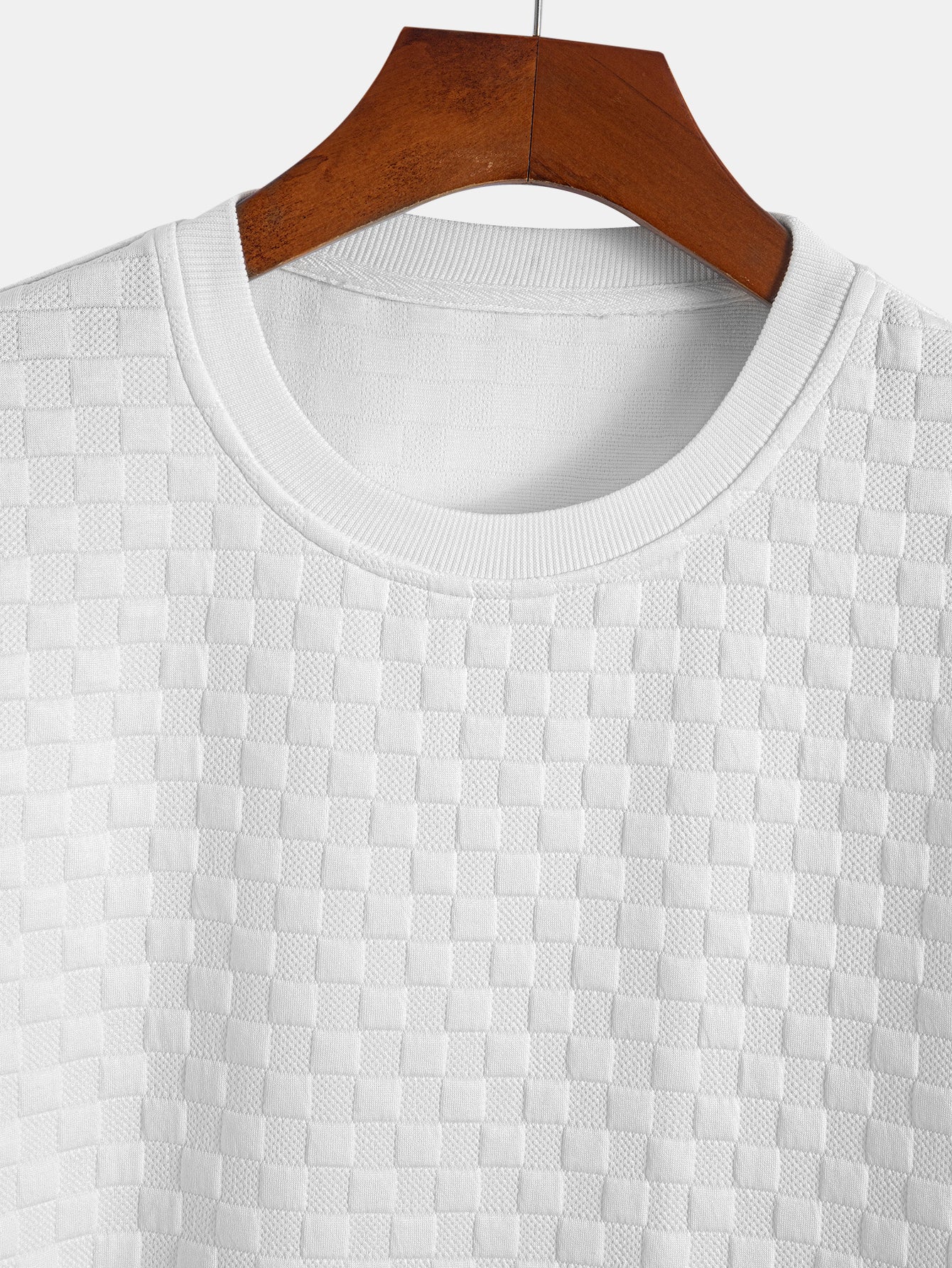 Checkerboard Jacquard Arc Hem T-Shirt & Checkerboard Jacquard Shorts