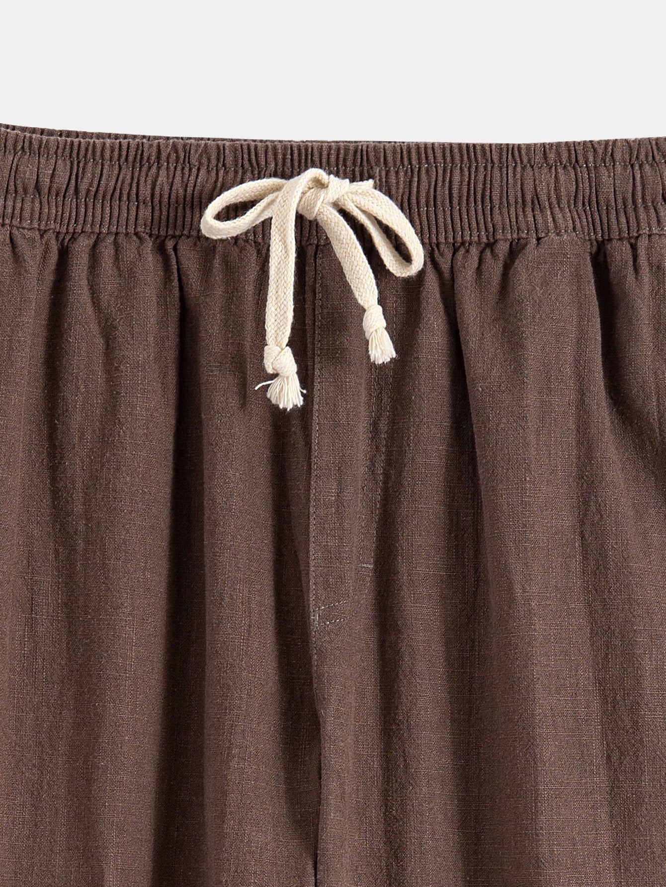 Short Sleeve Geometry Textured Cuban Shirt & Linen Cotton Blend Cropped Pants