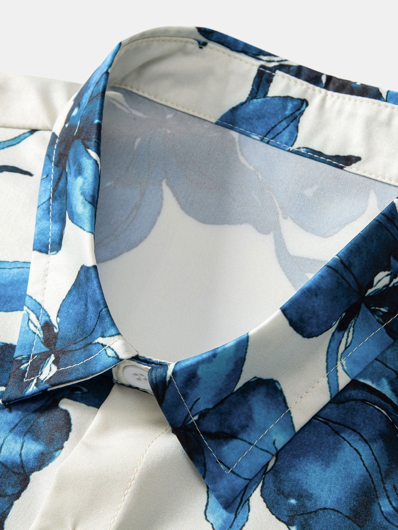 Ink Floral Print Button Up Shirt & Swim Shorts