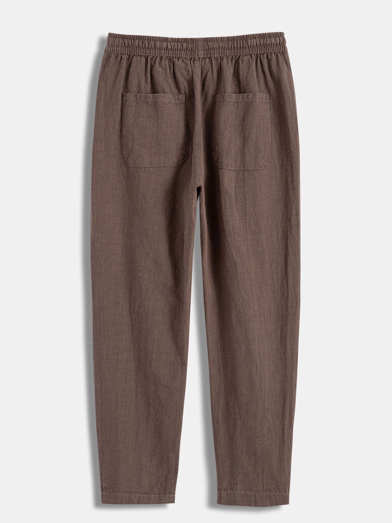 Short Sleeve Geometry Textured Cuban Shirt & Linen Cotton Blend Cropped Pants