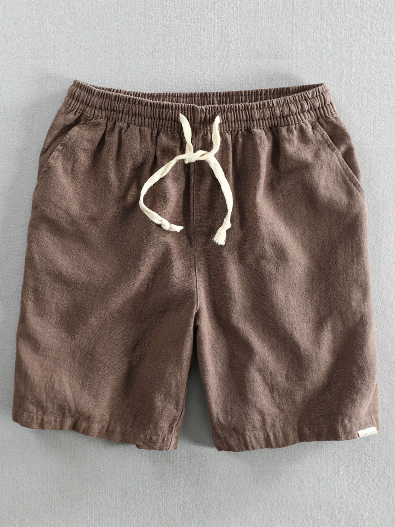 Texture Jacquard Cuban Shirt & Linen Cotton Blend Drawstring Shorts
