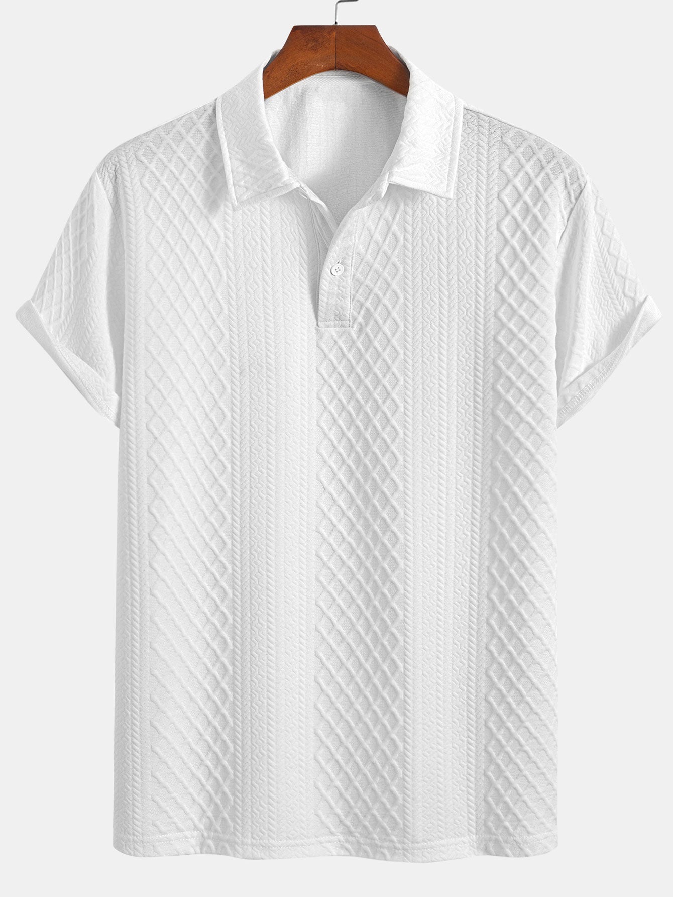 Geometric Diamond Jacquard Polo & Shorts