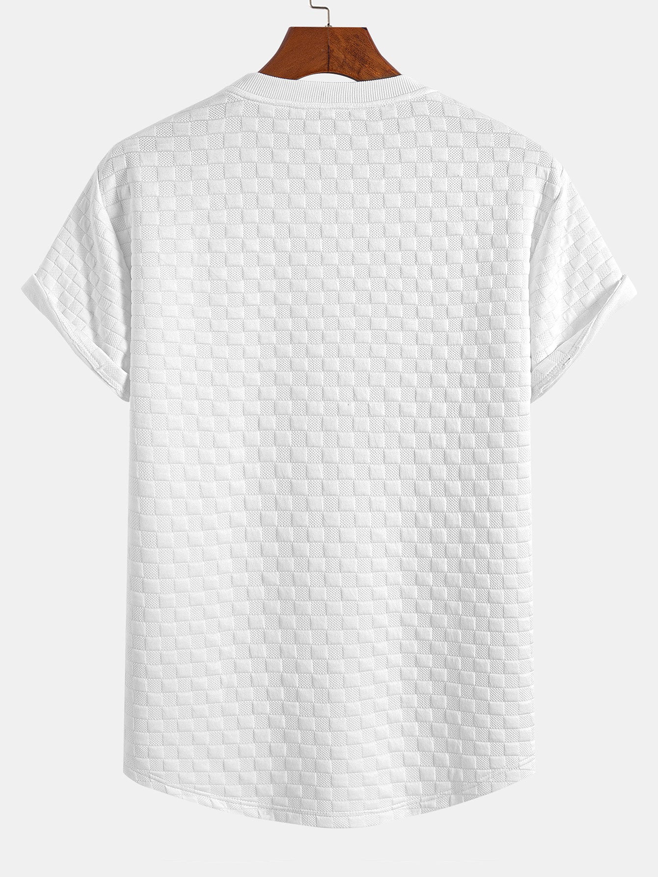 Checkerboard Jacquard Arc Hem T-Shirt & Checkerboard Jacquard Shorts