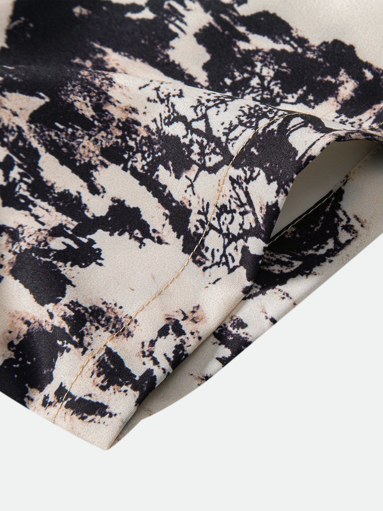 Ink Mountain Shirt & Man Mid Length Drawstring Swim Shorts