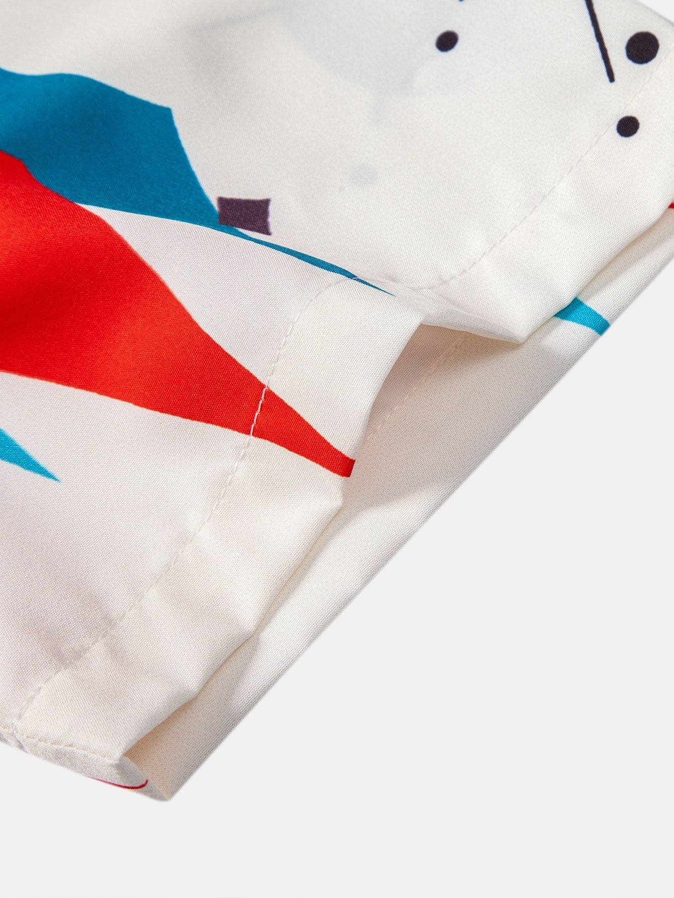 Atomic Geometric Print Button Up Shirt & Swim Shorts