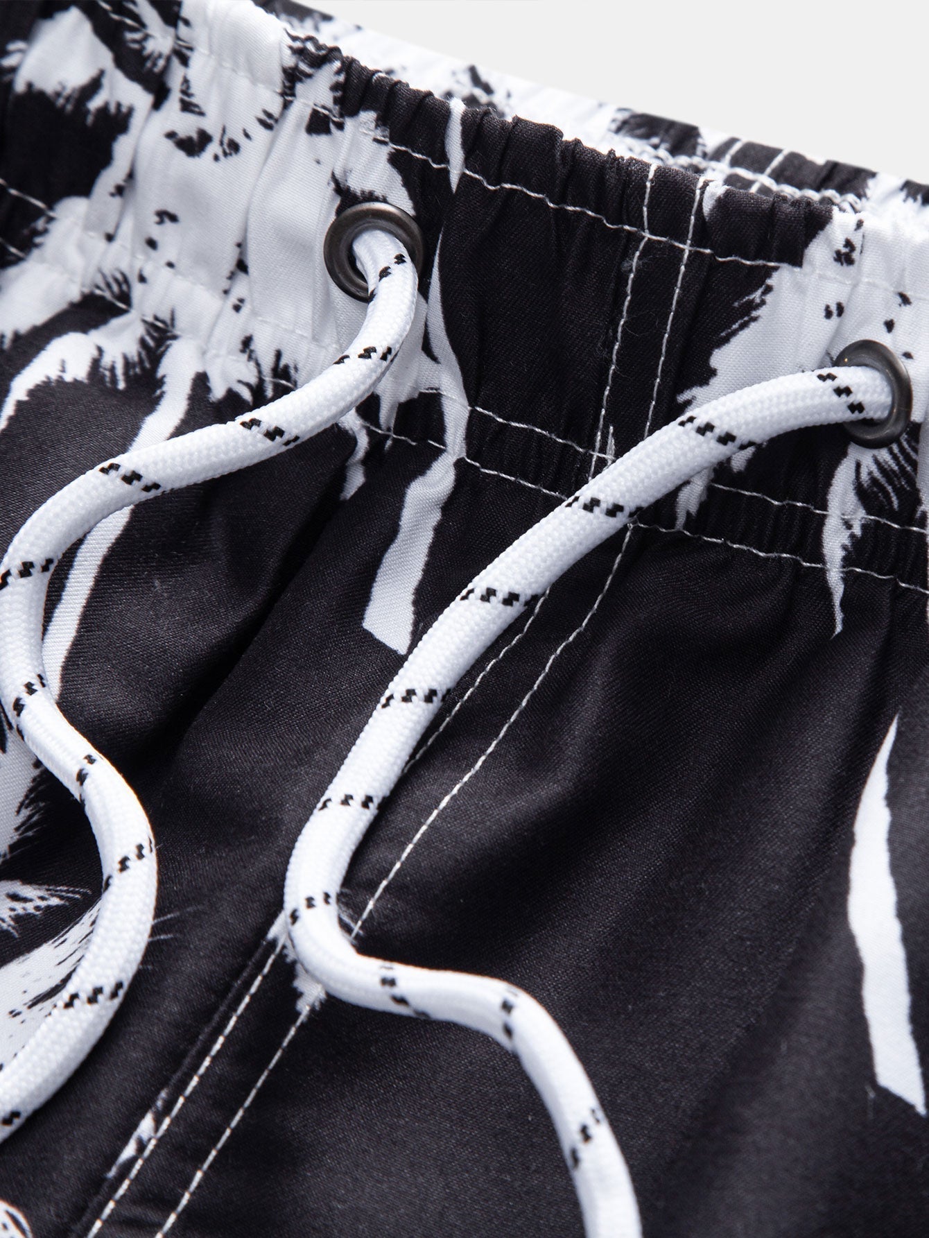 Regular Fit California Palm Tree Print Cotton T-Shirt & Palm Tree Print Swim Shorts