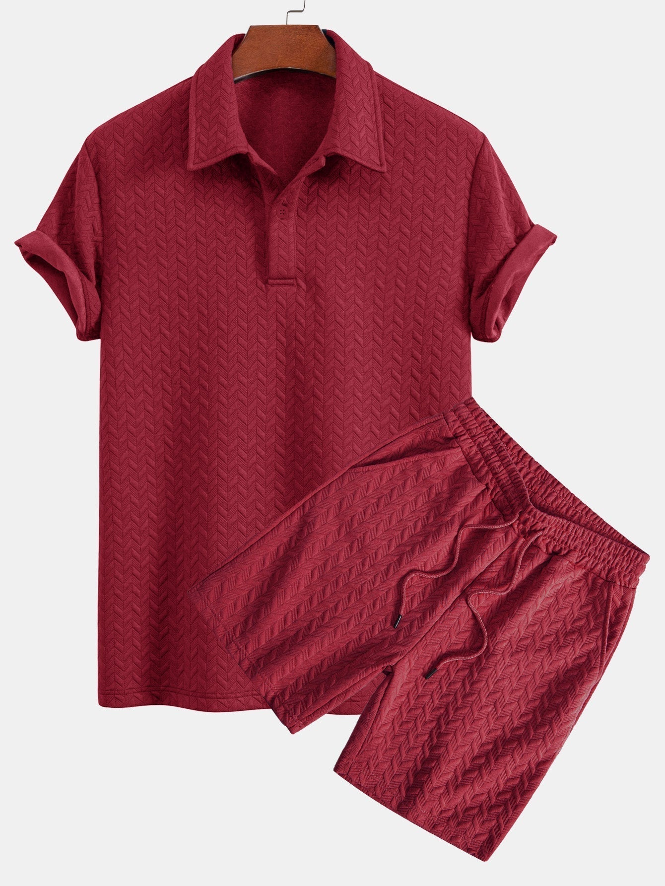 Geometric Jacquard Polo & Geometric Jacquard Shorts