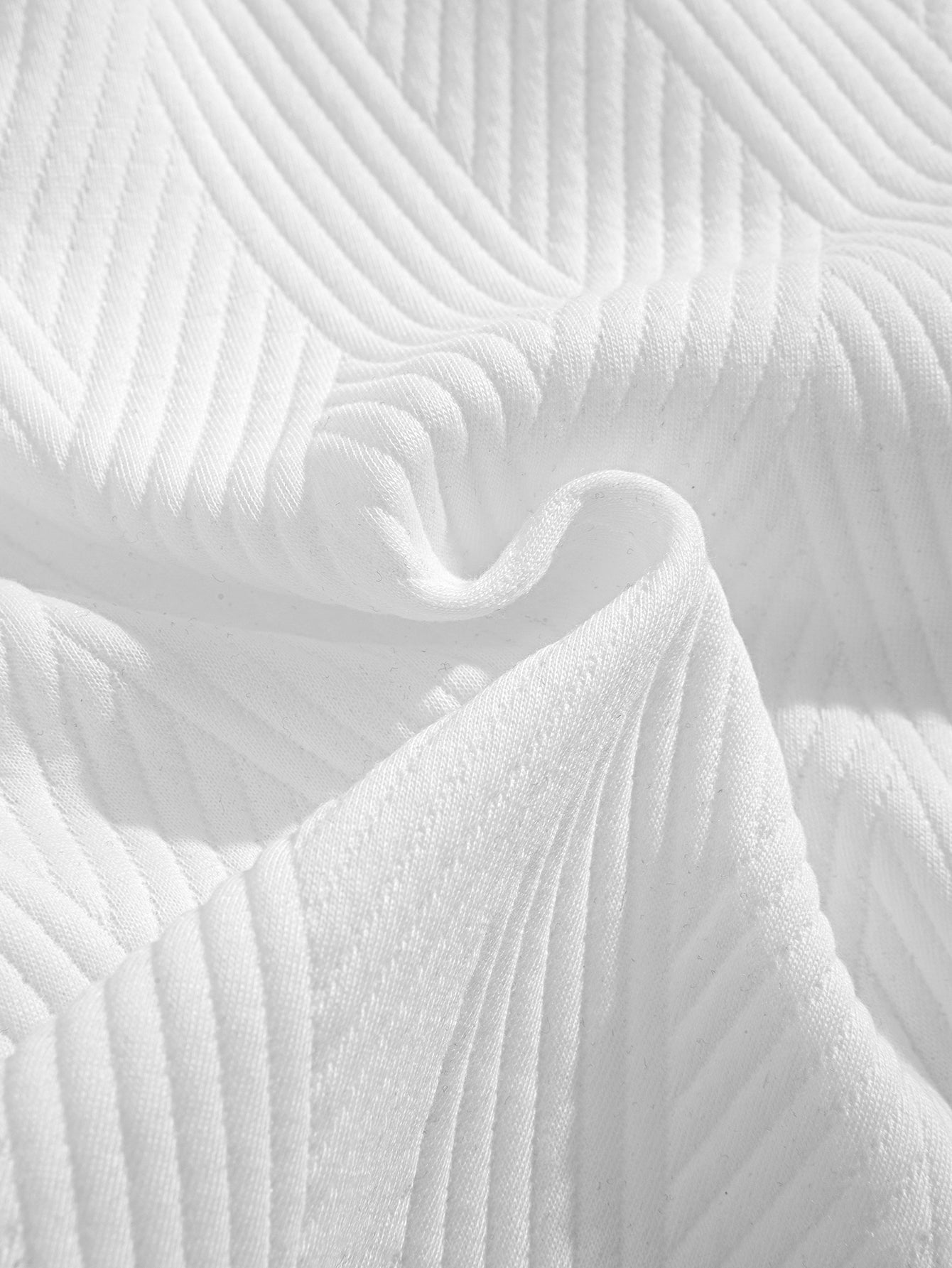 Striped Jacquard Sleeveless Hooded T-Shirt & Shorts