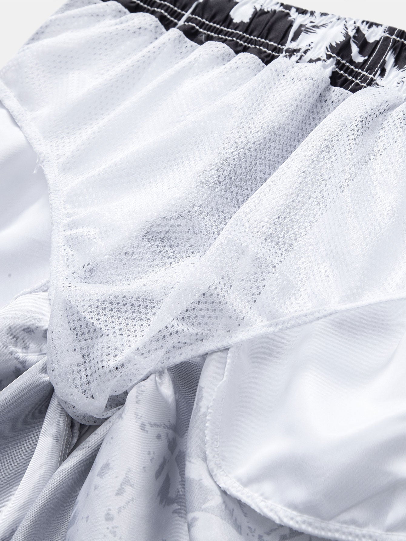 Regular Fit California Palm Tree Print Cotton T-Shirt & Palm Tree Print Swim Shorts