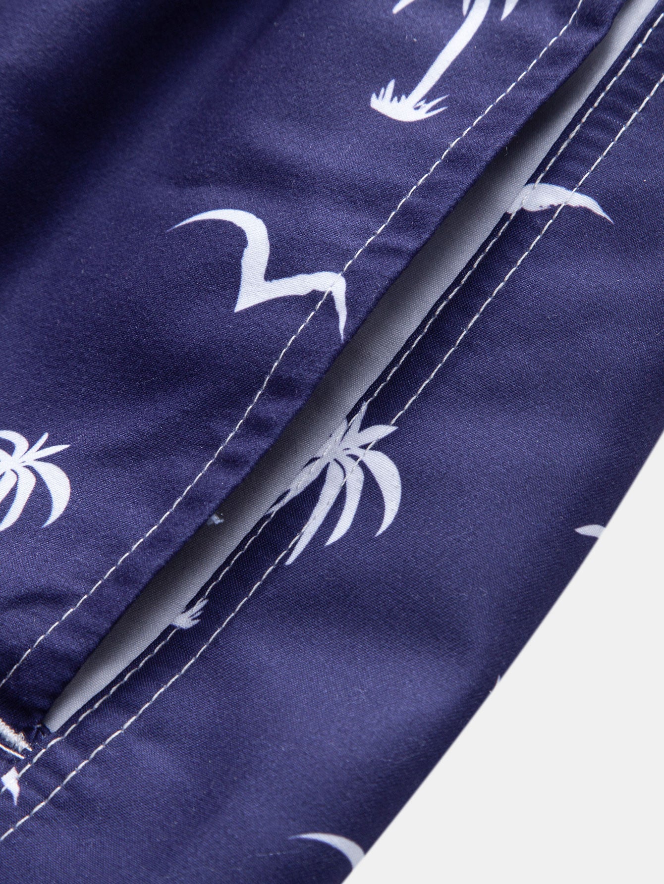 Regular Fit Seagull Print Cotton T-Shirt & Palm Tree Seagull Print Swim Shorts