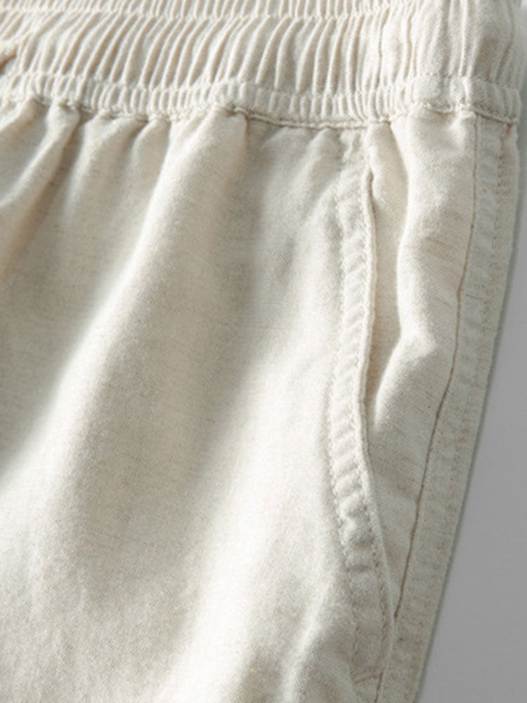 Animal Texture Terry Cuban Shirt & Straight Leg Linen Pants