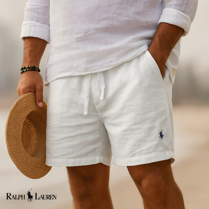 Ralph Lauren| Short Capri en Lin Héritage