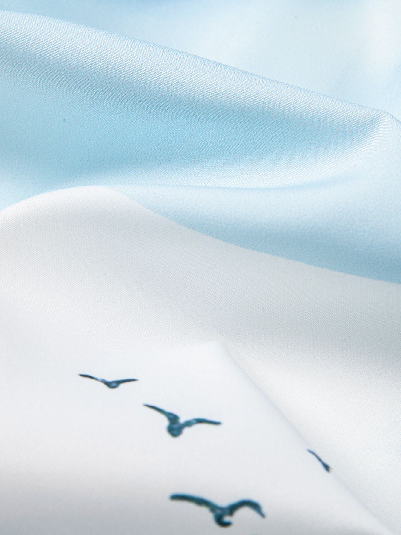 Oriental Ink Painting Button Up Shirt & Man Mid Length Drawstring Swim Shorts