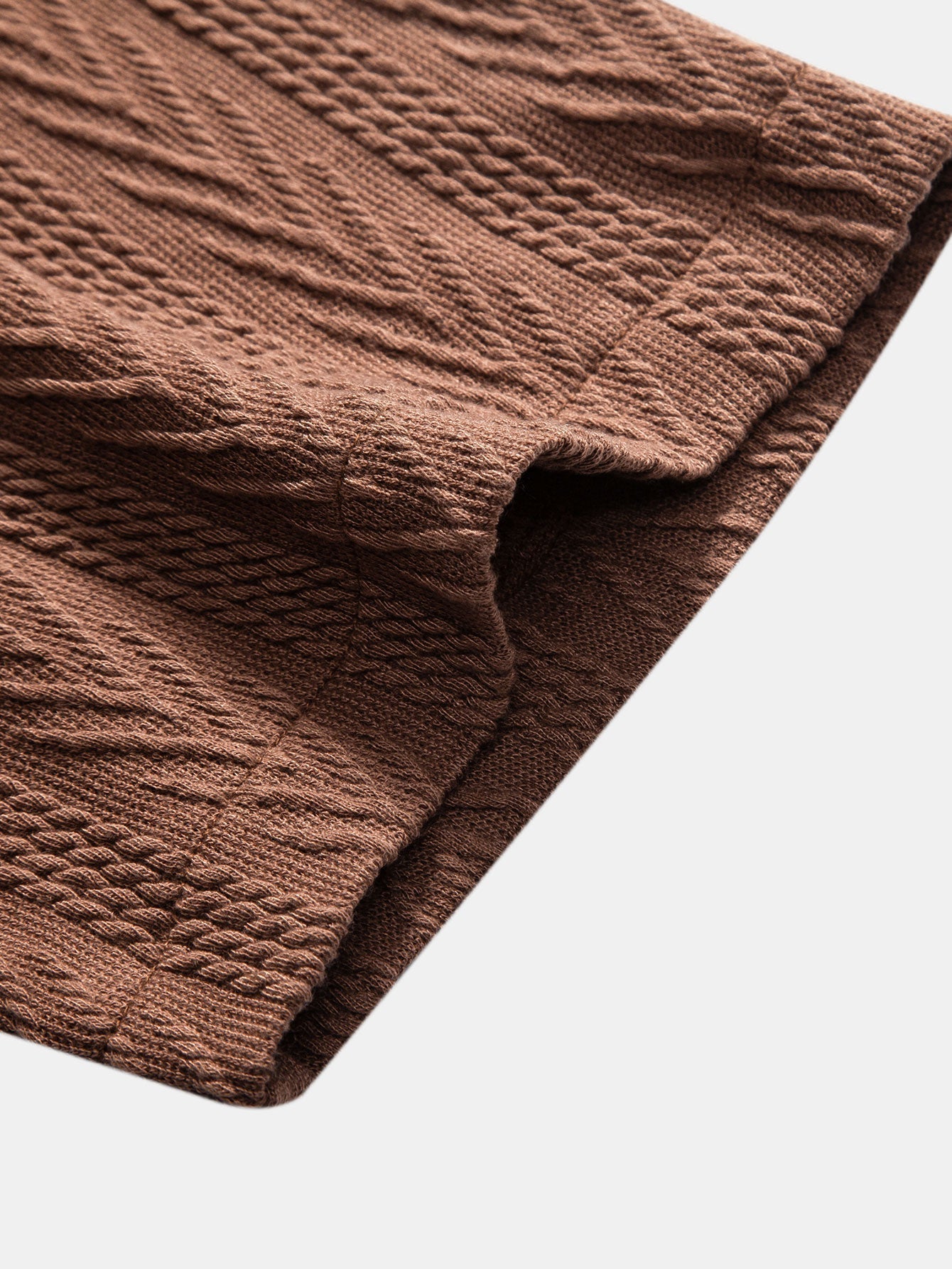 Texture Jacquard Cuban Shirt & Slim Fit Cropped Tapered Pants