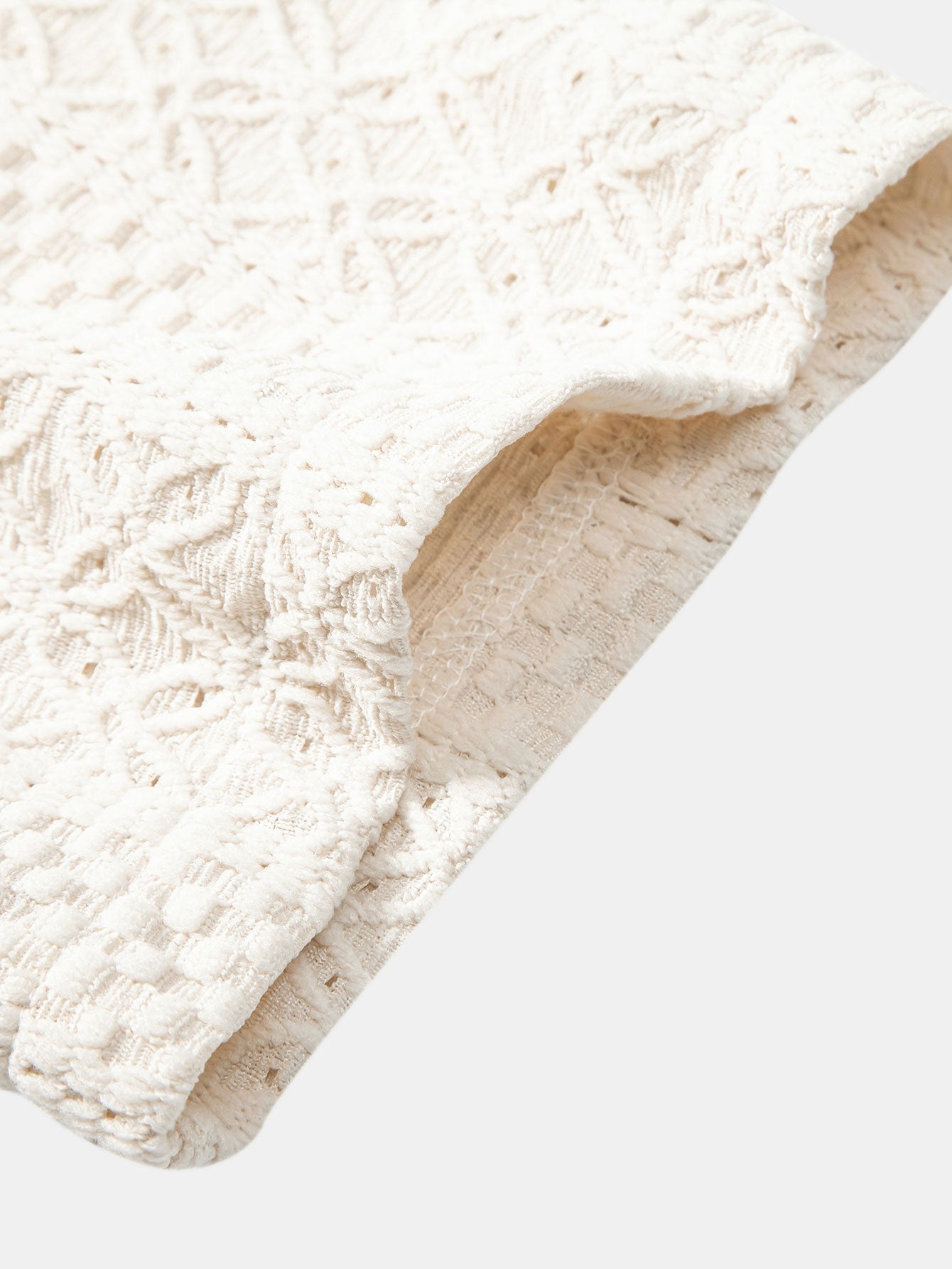 Floral Checkerboard Jacquard Cuban Shirt & Straight Leg Linen Pants