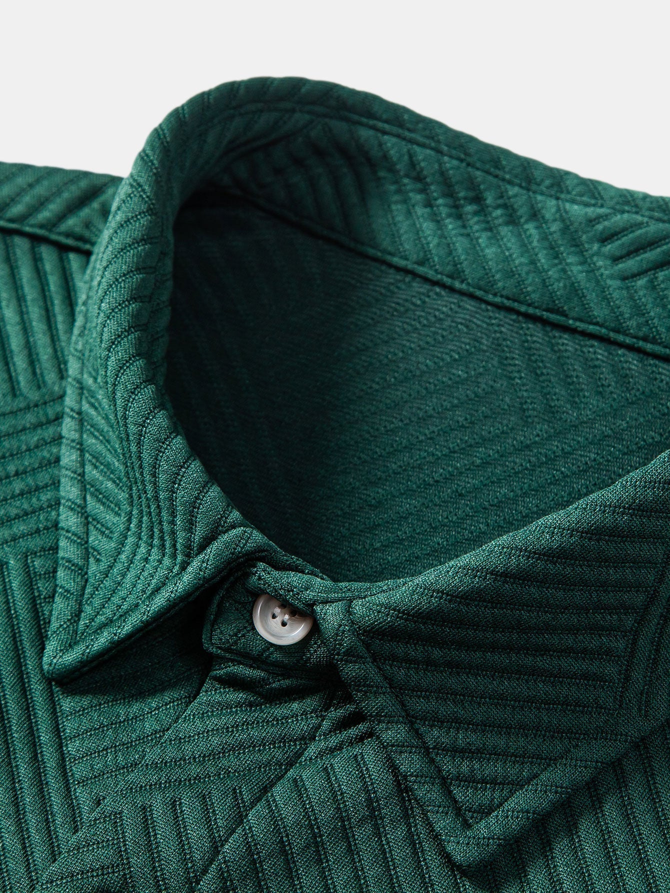 Stripe Jacquard Button Up Shirt & Shorts