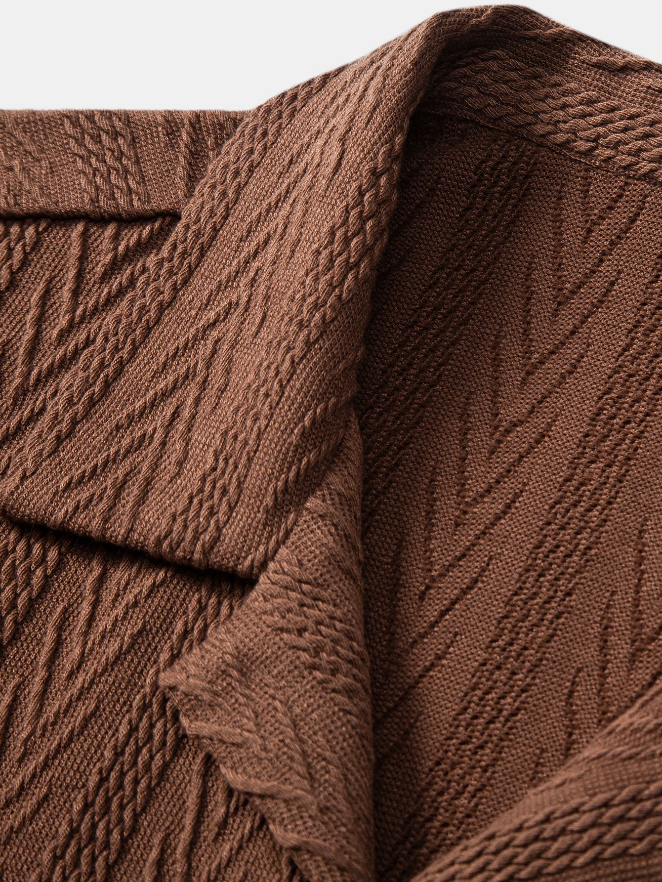 Texture Jacquard Cuban Shirt & Straight Leg Linen Pants