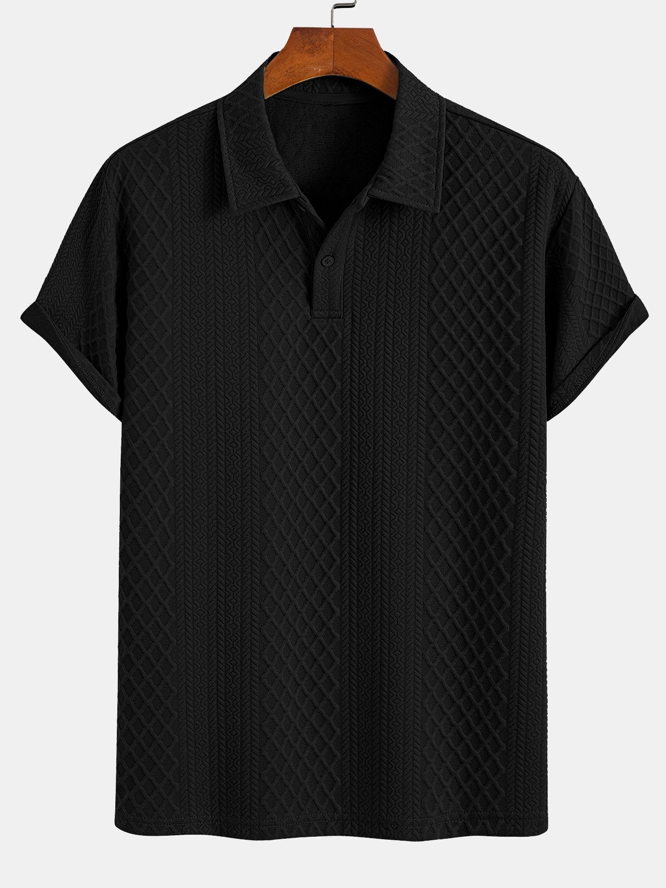 Geometric Diamond Jacquard Polo & Shorts