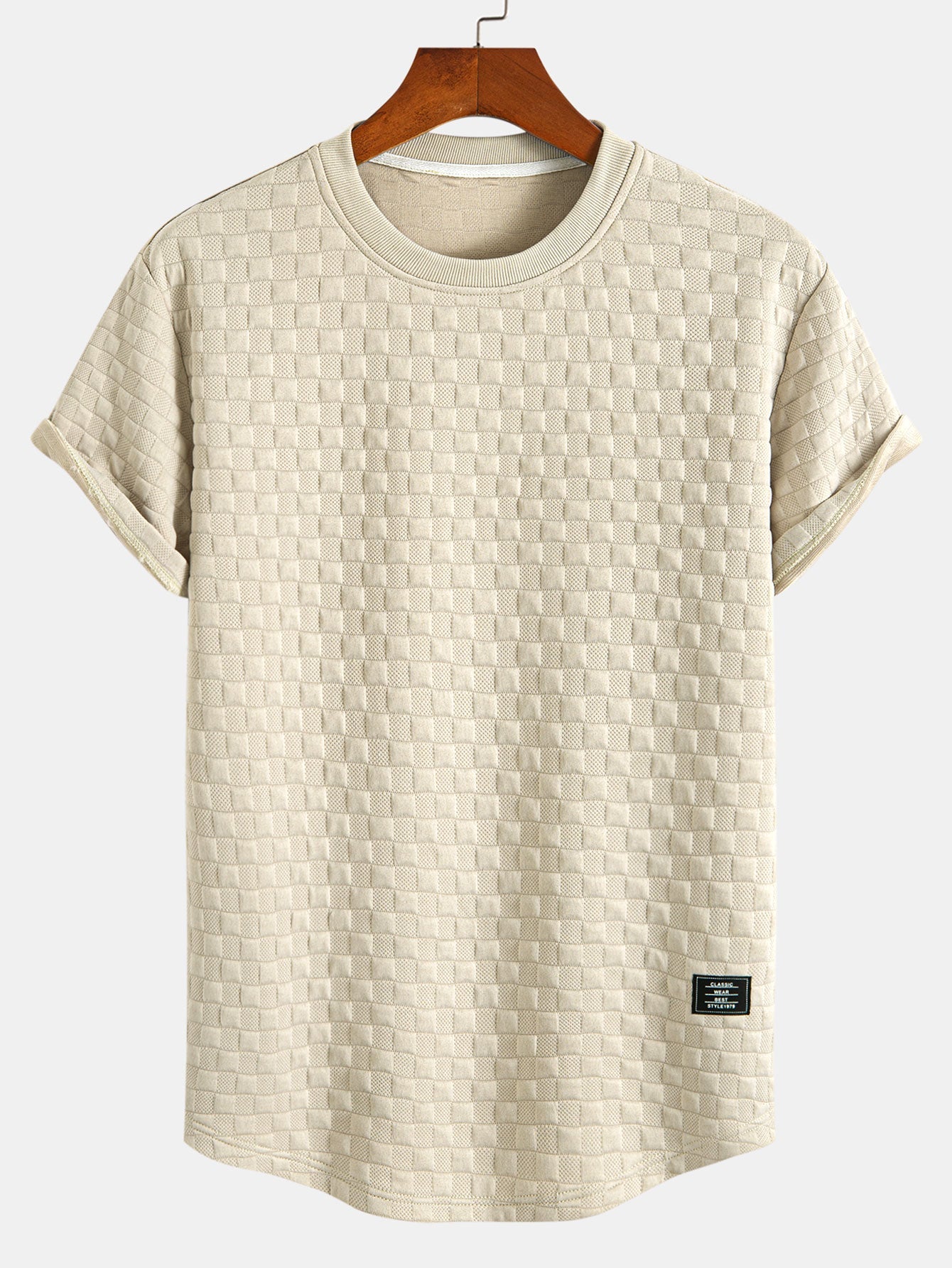 Checkerboard Jacquard Arc Hem T-Shirt & Checkerboard Jacquard Shorts