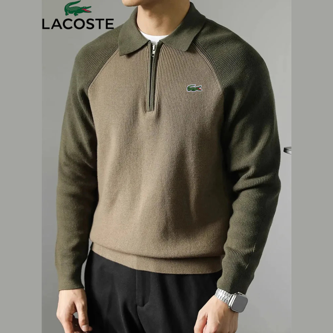 Pull zippé en maille pour homme – Élégance classique et confort absolu