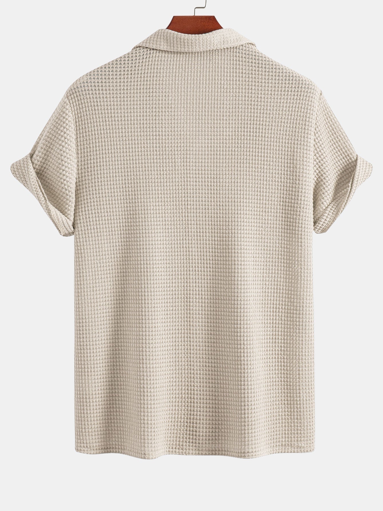 Textured Cuban Shirt & Linen Cotton Blend Drawstring Shorts