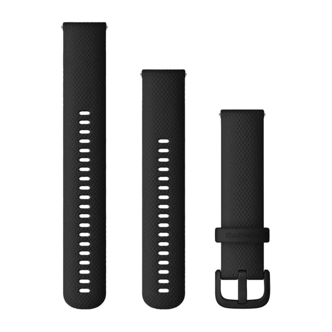 Garmin Black Quick Release Silicone Strap 20mm, 010-13021-03