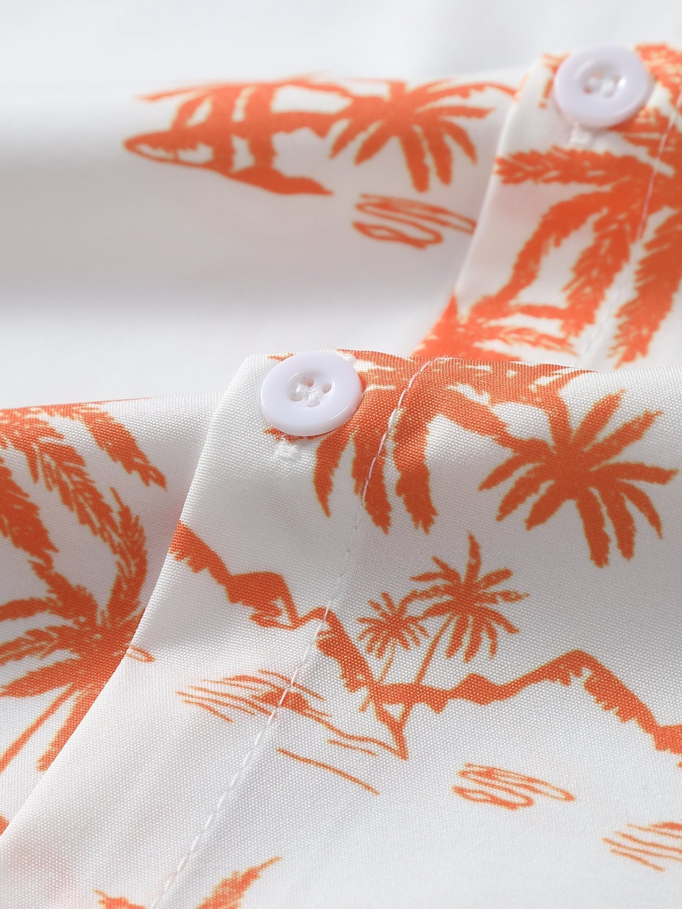 Palm Tree Print Button Up Shirt & Swim Shorts