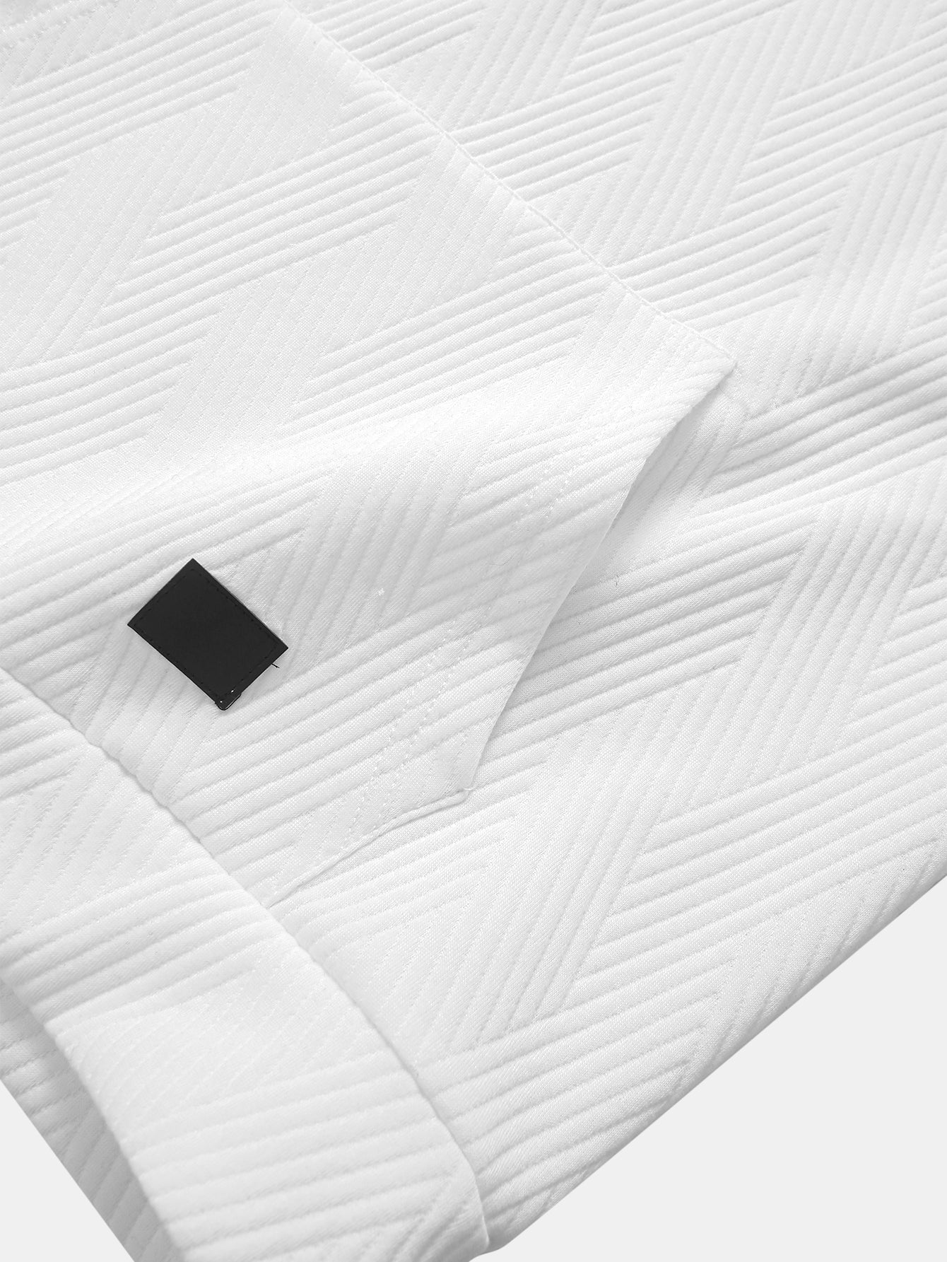 Striped Jacquard Sleeveless Hooded T-Shirt & Shorts