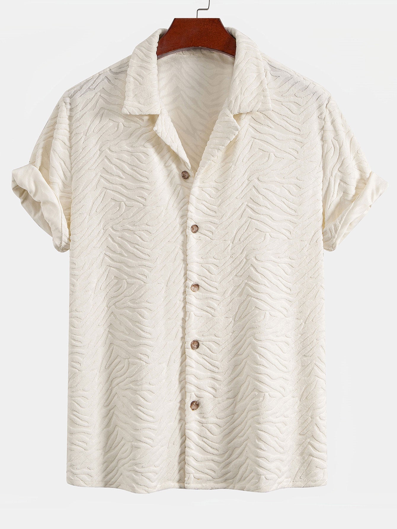 Animal Texture Terry Cuban Shirt & Straight Leg Linen Pants