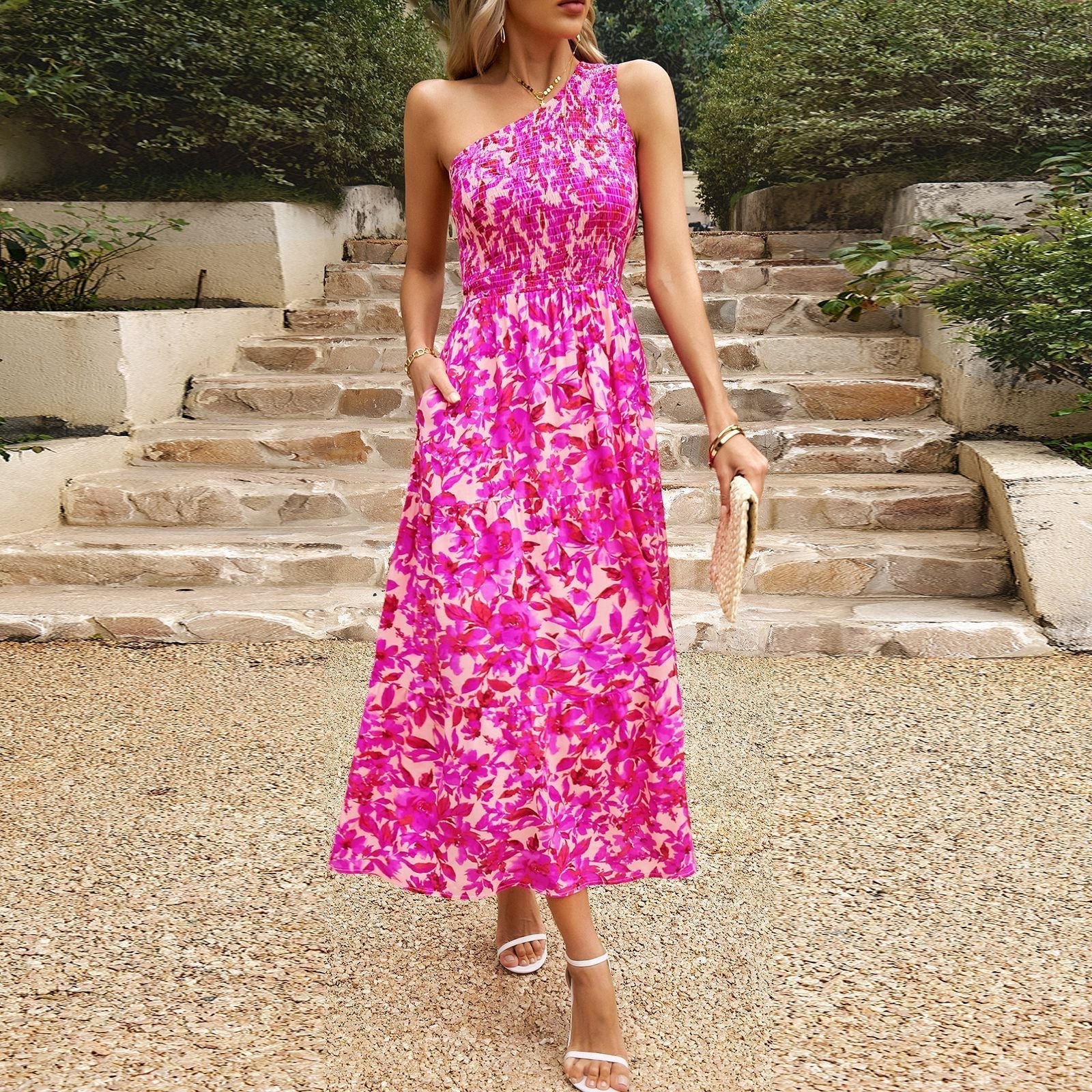 A-line Floral Dress