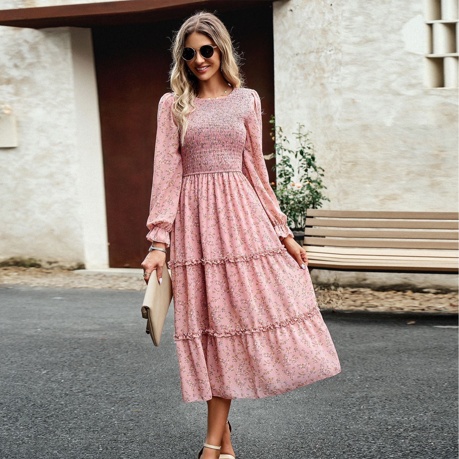 Floral Vast Long Dress