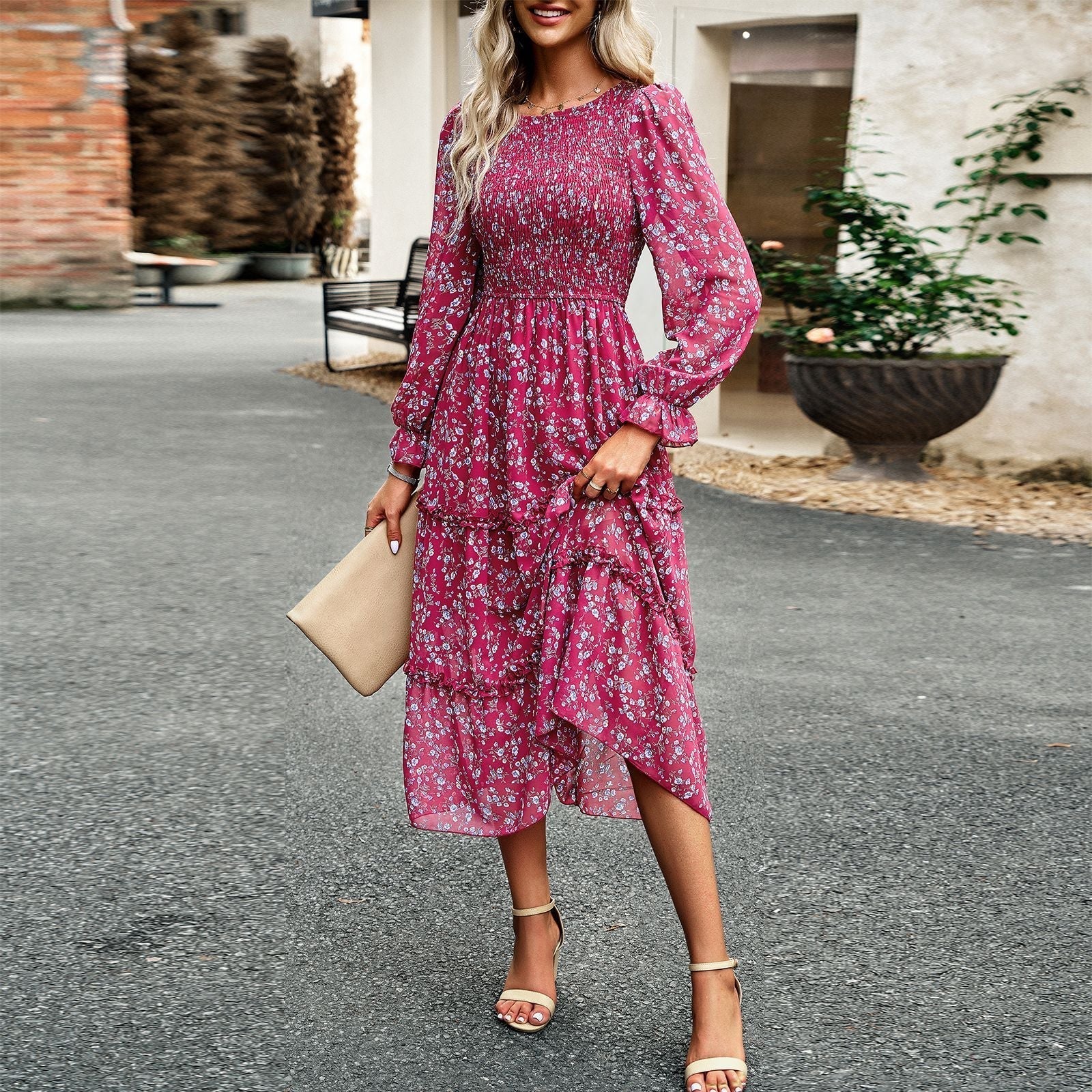 Floral Vast Long Dress