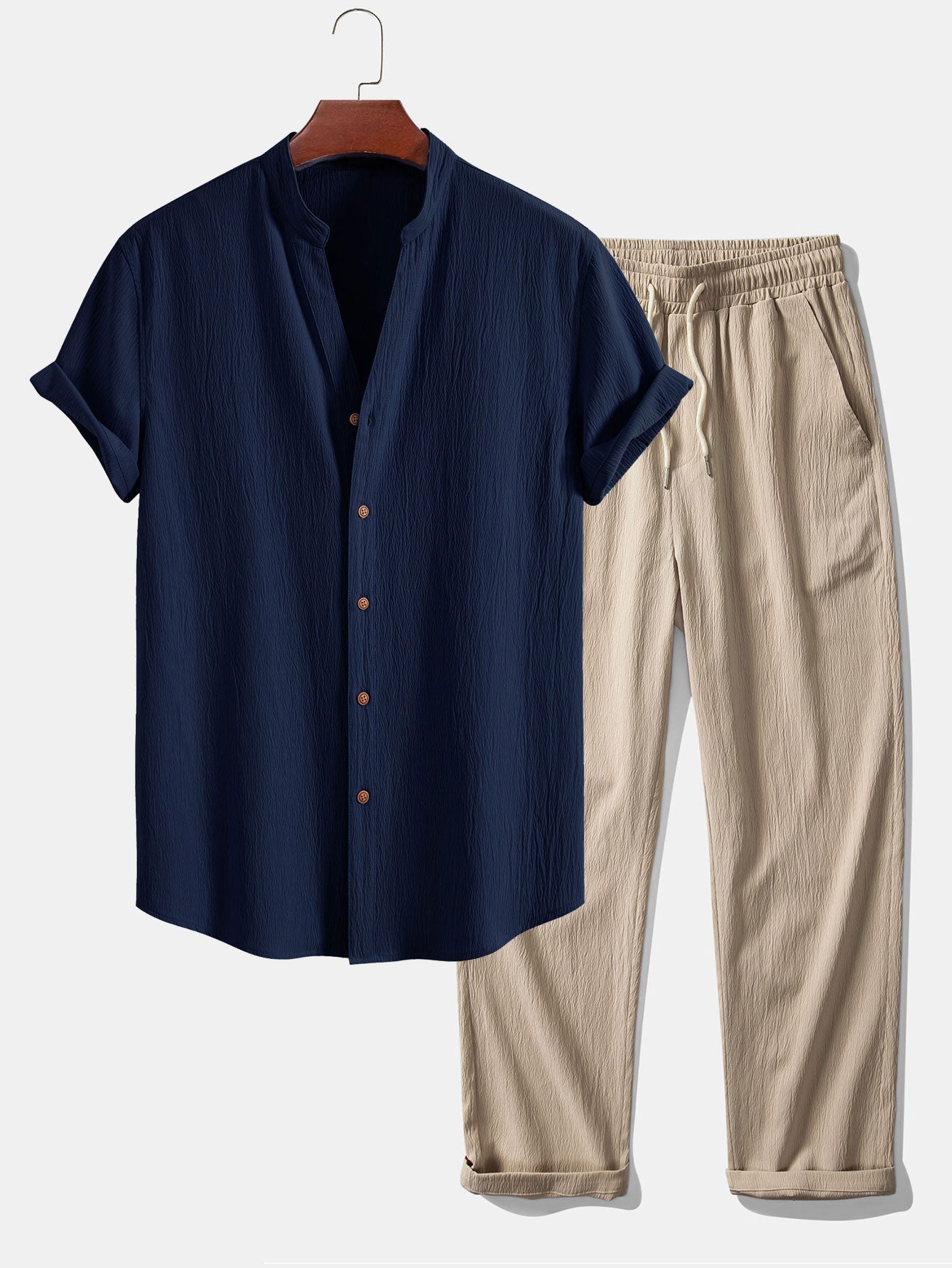 Ensemble SORRENTO - Bleu marine et beige