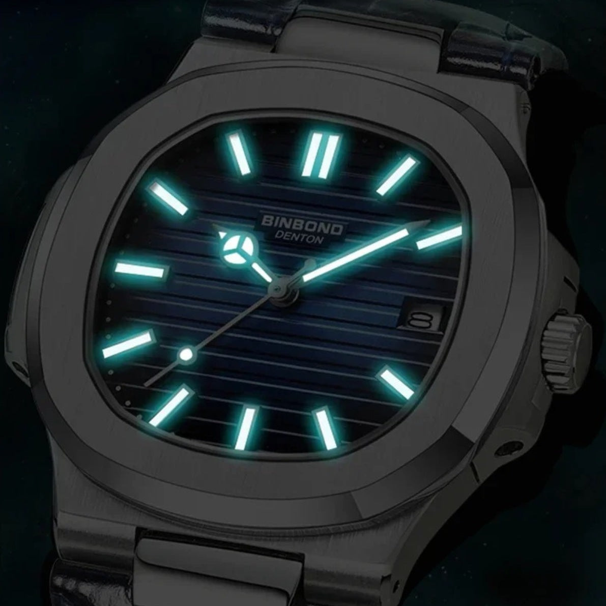 Montre Luxe Cuir Noir