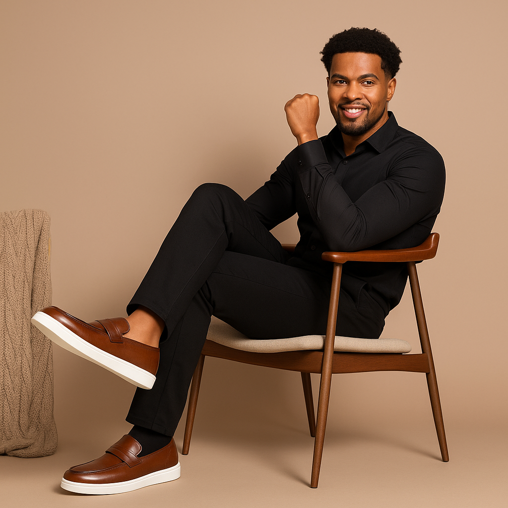 Mocassins Miliani pour hommes en cuir italien