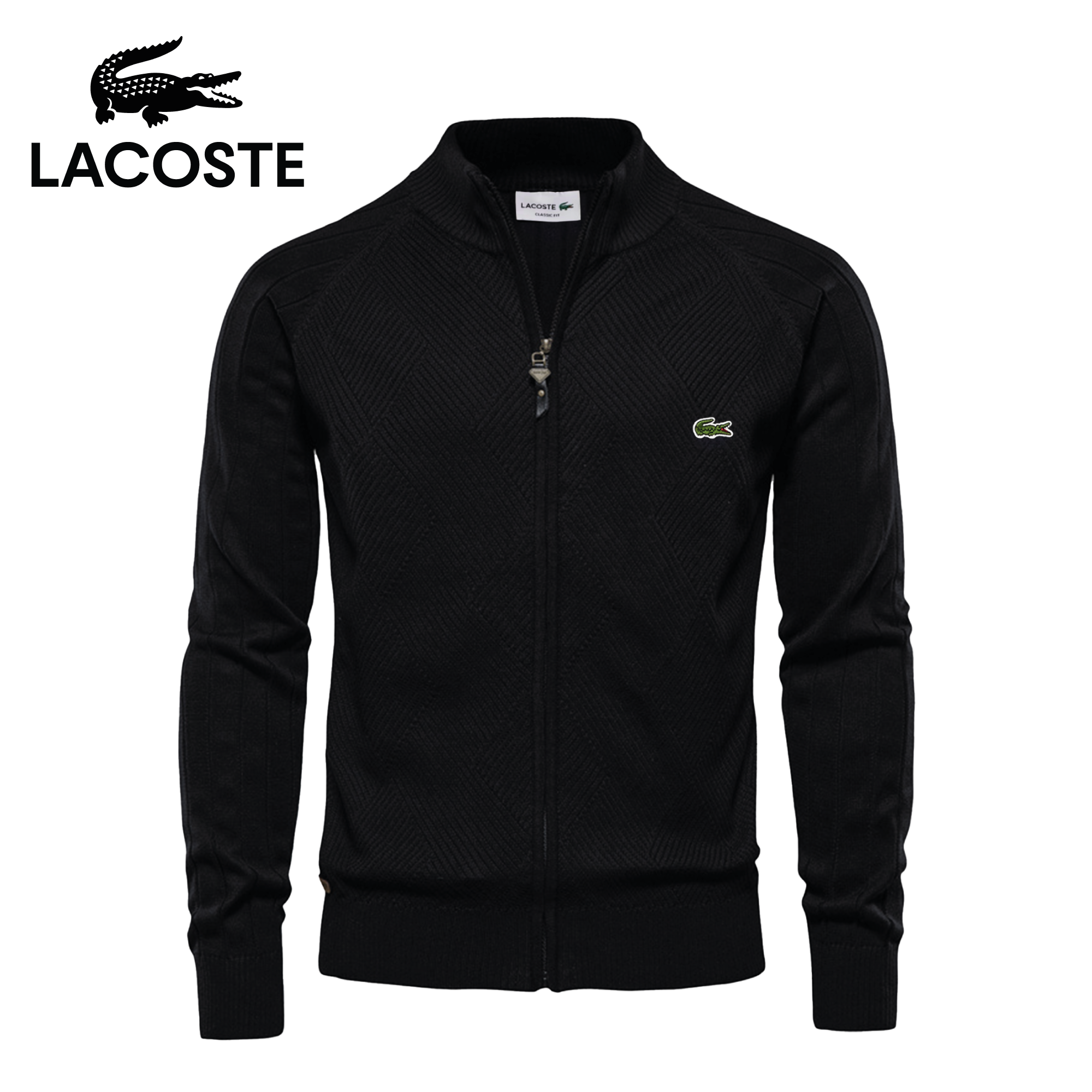 Pull Zippé Texturé LC Homme